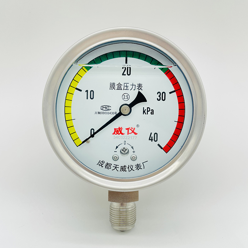 不锈钢抗震膜盒压力表 YEN-100BF.jpg